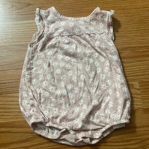 Old Navy Pink Daisy Snap-Front Baby Onesie